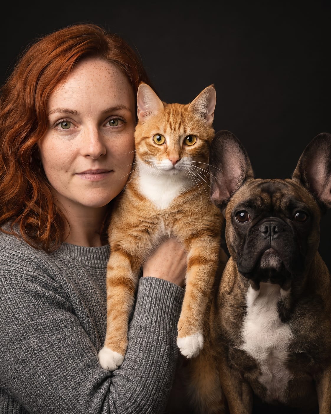 The cat and the dog in one frame, behaving.