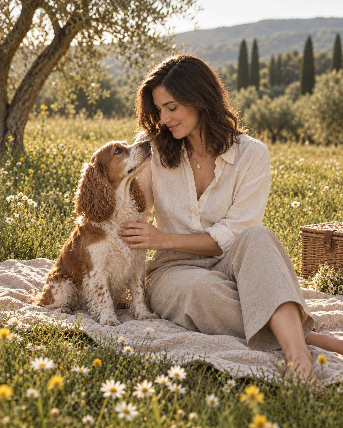 A blanket, a few daisies, and your whole world.